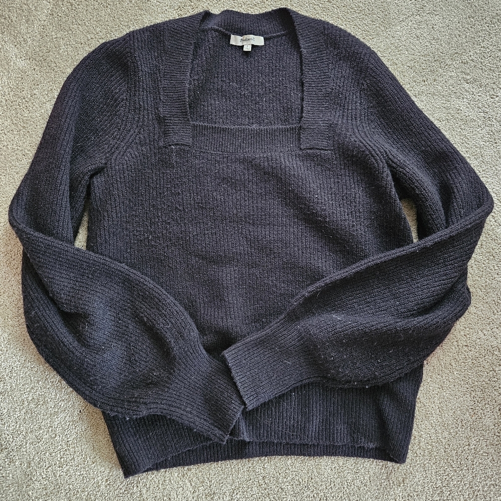 Madewell pullover sweater, small, black